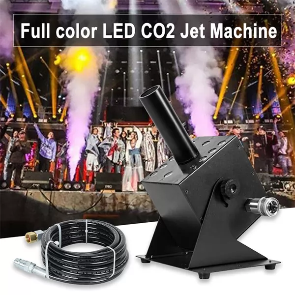 CO2 Cannon Cyro Effects LED CO2 Jet Machine 12X3w Angle Adjustable Co2 Blaster with Free 6m Hose Co2 Spray for Nightclub