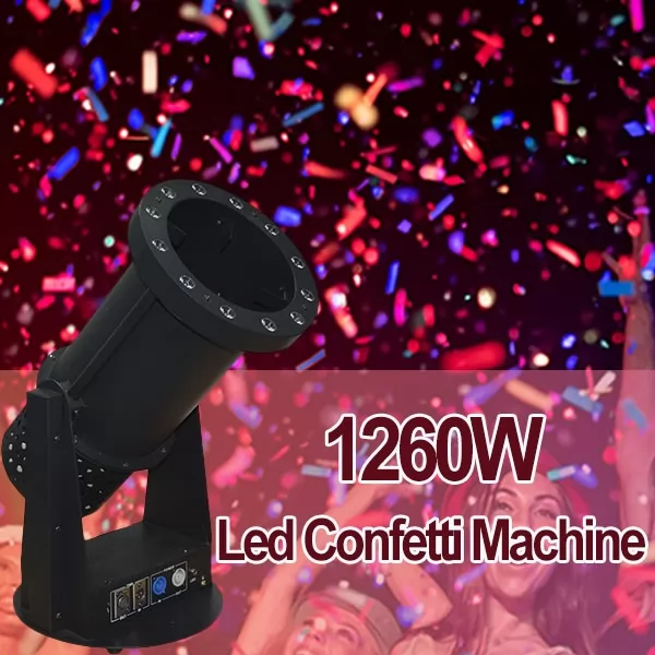 1260W Led Confetti Machine RGB led lamp confetti cannon color paper confetti machine