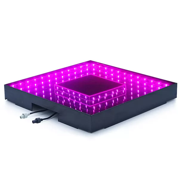 Monoblock tempered glass 3D mirror RGB panels infinity 3d led dance floor