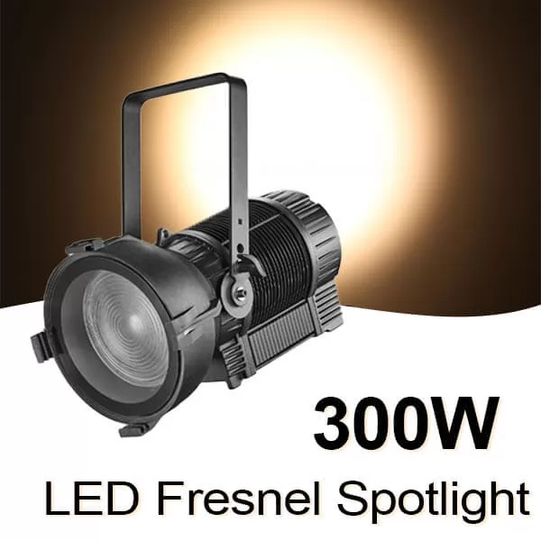 300W Waterproof LED Theatre Fresnel Spotlight With Autooom