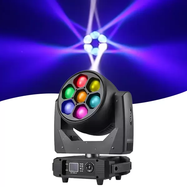 7x40w Bee Eyes  Led Moving Head Light  DMX 512 with Zoom CTO
